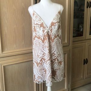 Free People Ivory Sequin Dress. Size 12. New with tags.
